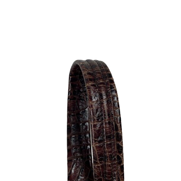 Brahmin Crossbody Purse Brown Quilted Faux? Leather Strap Gold Hardware Zip FLAW - Picture 7 of 12